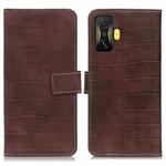For Xiaomi Poco F4 GT 5G Crocodile Texture Leather Phone Case(Brown)