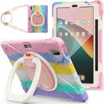 For Xiaomi Pad 5 / Pad 5 Pro Silicone + PC Tablet Protective Case(Colorful Pink)