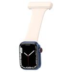 Silicone Nurse Watch Band For Apple Watch Series 9&8&7 41mm / SE 3&SE 2&6&SE&5&4 40mm / 3&2&1 38mm(White)