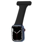 Silicone Nurse Watch Band For Apple Watch Ultra 49mm&Watch Ultra 2 49mm / Series 9&8&7 45mm / SE 3&SE 2&6&SE&5&4 44mm / 3&2&1 42mm(Black)