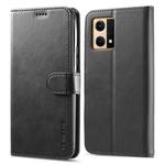 For OPPO Reno7 4G / F21 Pro 4G LC.IMEEKE Calf Texture Leather Phone Case(Black)