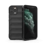 For iPhone 11 Pro Max Magic Shield TPU + Flannel Phone Case (Black)