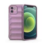 For iPhone 12 Magic Shield TPU + Flannel Phone Case(Purple)