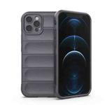 For iPhone 12 Pro Magic Shield TPU + Flannel Phone Case(Dark Grey)