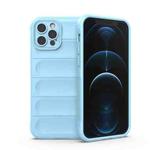 For iPhone 12 Pro Magic Shield TPU + Flannel Phone Case(Light Blue)