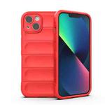 For iPhone 13 Magic Shield TPU + Flannel Phone Case(Red)