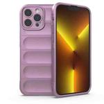For iPhone 13 Pro Max Magic Shield TPU + Flannel Phone Case (Purple)