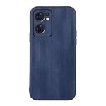 For OPPO Reno7 5G International Version / Find X5 Lite Yellow Cow Texture PU Phone Case(Blue)