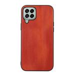 For Samsung Galaxy M33 5G Yellow Cow Texture PU Phone Case(Brown)