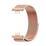 For Huawei Watch Fit Mijobs Milan Magnetic Stainless Steel Watch Band(Rose Gold)