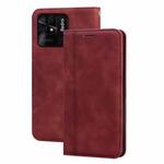 For Xiaomi Redmi 10C Frosted Business Magnetic Flip Leather Phone Case(Brown)