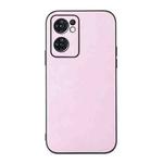 For OPPO Reno7 5G International Version / Find X5 Lite Cowhide Texture PU Phone Case(Pink)