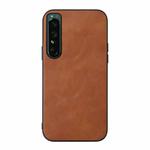 For Sony Xperia 1 IV Cowhide Texture PU Phone Case(Brown)