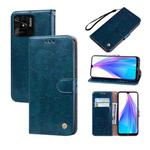 For Xiaomi Redmi 10C Oil Wax Texture Leather Phone Case(Blue)