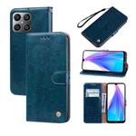 For Honor X8 / X30i Oil Wax Texture Leather Phone Case(Blue)