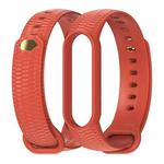 For Xiaomi Mi Band 5/6/7 Mijobs Solid Color Honeycomb Silicone Watch Band(Orange)