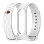 For Xiaomi Mi Band 5/6/7 Mijobs Solid Color Honeycomb Silicone Watch Band(White)
