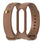 For Xiaomi Mi Band 5/6/7 Mijobs Solid Color Honeycomb Silicone Watch Band(Coffee)