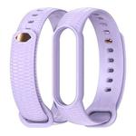 For Xiaomi Mi Band 5/6/7 Mijobs Solid Color Honeycomb Silicone Watch Band(Taro Purple)