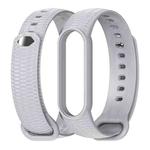For Xiaomi Mi Band 5/6/7 Mijobs Solid Color Honeycomb Silicone Watch Band(Grey)