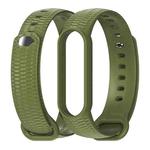 For Xiaomi Mi Band 5/6/7 Mijobs Solid Color Honeycomb Silicone Watch Band(Army Green)