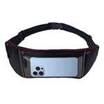 Transparent View Sports Waist Bag Pouch(Black)