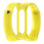 For Xiaomi Mi Band 5/6/7 Mijobs Translucent Color Honeycomb Silicone Watch Band(Yellow)