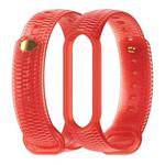 For Xiaomi Mi Band 5/6/7 Mijobs Translucent Color Honeycomb Silicone Watch Band(Red)
