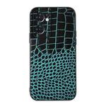 For OPPO Reno7 5G International Version / Find X5 Lite Crocodile Texture Genuine Leather Phone Case(Cyan Blue)