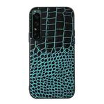 For Sony Xperia 1 IV Crocodile Texture Genuine Leather Phone Case(Cyan Blue)