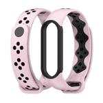 For Xiaomi Mi Band 5/6/7 Mijobs Sport Two-color TPU Watch Band(Pink+Black)