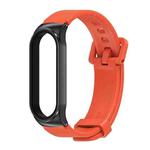 For Xiaomi Mi Band 3/4/5/6 Mijobs CS Silicone Waterproof Watch Band(Orange+Black)