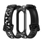 For Xiaomi Mi Band 3/4/5/6 Mijobs CS Silicone Waterproof Watch Band(Black Astronaut+Black)