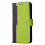 For OPPO Find X5 Pro Stitching-Color Flip Leather Phone Case(Green)