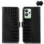 For OPPO Realme GT2 Pro Crocodile Top Layer Cowhide Leather Phone Case(Black)