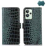 For OPPO Realme GT2 Pro Crocodile Top Layer Cowhide Leather Phone Case(Green)