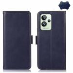 For OPPO Realme GT2 Pro Crazy Horse Top Layer Cowhide Leather Phone Case(Blue)