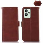 For OPPO Realme GT2 Pro Crazy Horse Top Layer Cowhide Leather Phone Case(Brown)