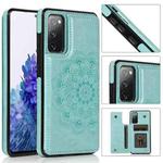 For Samsung Galaxy S20 FE Double Buckle Mandala PU+TPU Phone Case(Green)