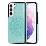 For Samsung Galaxy S22+ 5G Double Buckle Mandala PU+TPU Phone Case(Green)