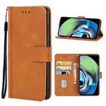 For OPPO Realme V23 Leather Phone Case(Brown)