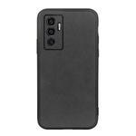 For vivo S10e 5G / V23e Accurate Hole Two-color Calf Texture PU Phone Case(Black)