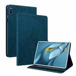 For Huawei MatePad Pro 10.8 2021 Butterfly Flower Embossed Leather Tablet Case(Blue)