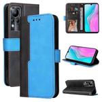 For Infinix Note 11 Stitching-Color Horizontal Flip Leather Case(Blue)