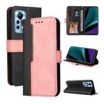 For Infinix Note 11 Pro Stitching-Color Horizontal Flip Leather Case(Pink)