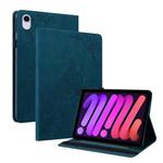 For iPad mini 6 Butterfly Flower Embossed Leather Tablet Case(Blue)