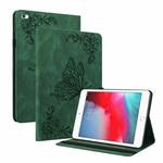 Butterfly Flower Embossed Leather Tablet Case For iPad mini 2019 / 4 / 3 / 2 / 1(Green)