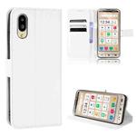 For Sharp Simple Sumaho 6 Diamond Texture Leather Phone Case(White)