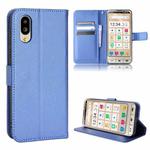 For Sharp Simple Sumaho 6 Diamond Texture Leather Phone Case(Blue)