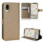 For Sharp Simple Sumaho 6 Diamond Texture Leather Phone Case(Brown)